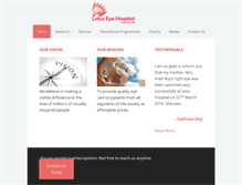 Tablet Screenshot of lotuseyehospital.org
